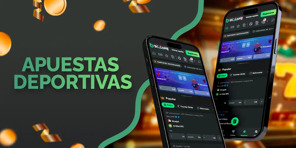 Apuestas deportivas en la aplicación móvil