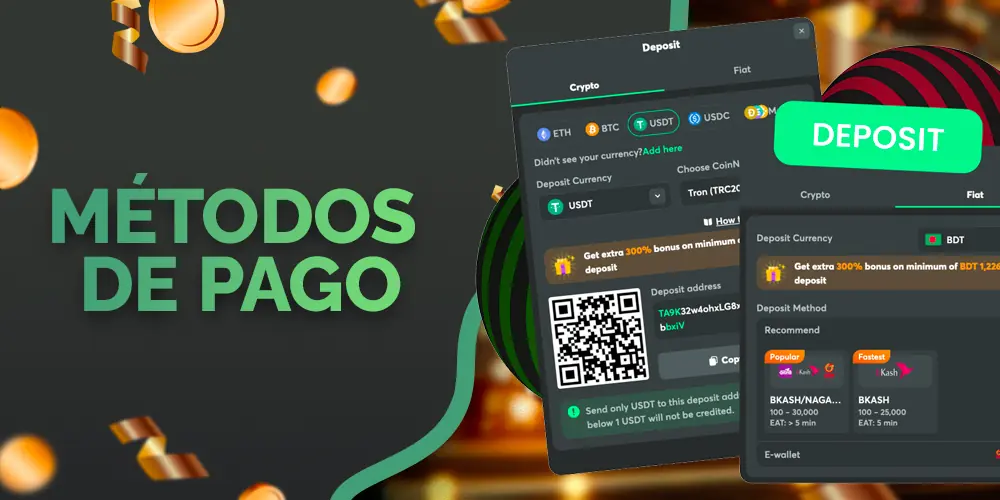 Métodos para realizar un depósito